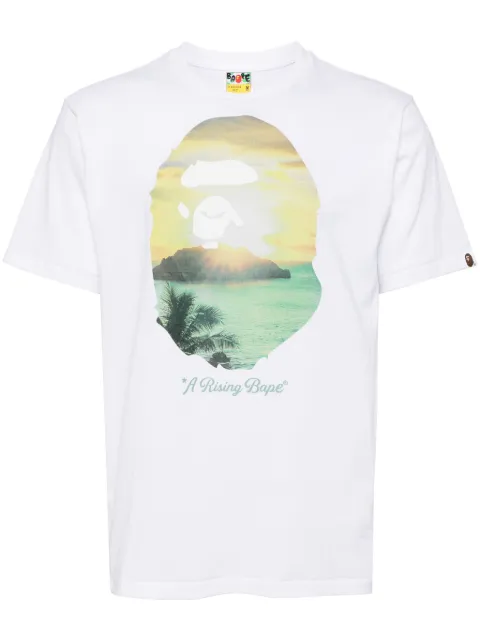 A BATHING APE® playera con logo estampado