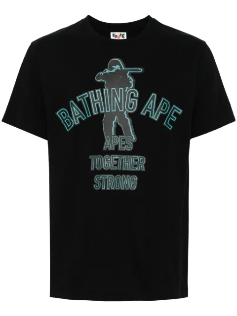 A BATHING APE® logo-print cotton T-shirt