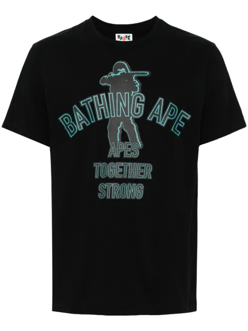 T-shirt en coton à logo imprimé - A BATHING APE® - Modalova