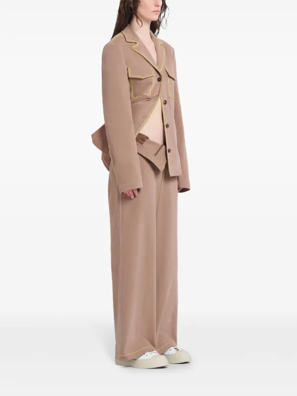 Marni コントラストステッチ ジャケット | ニュートラル | FARFETCH JP