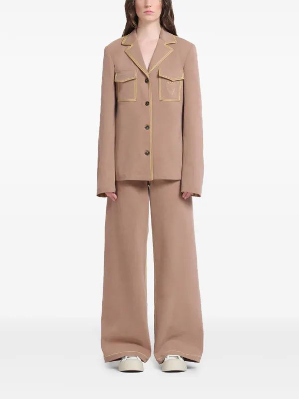 Marni コントラストステッチ ジャケット | ニュートラル | FARFETCH JP