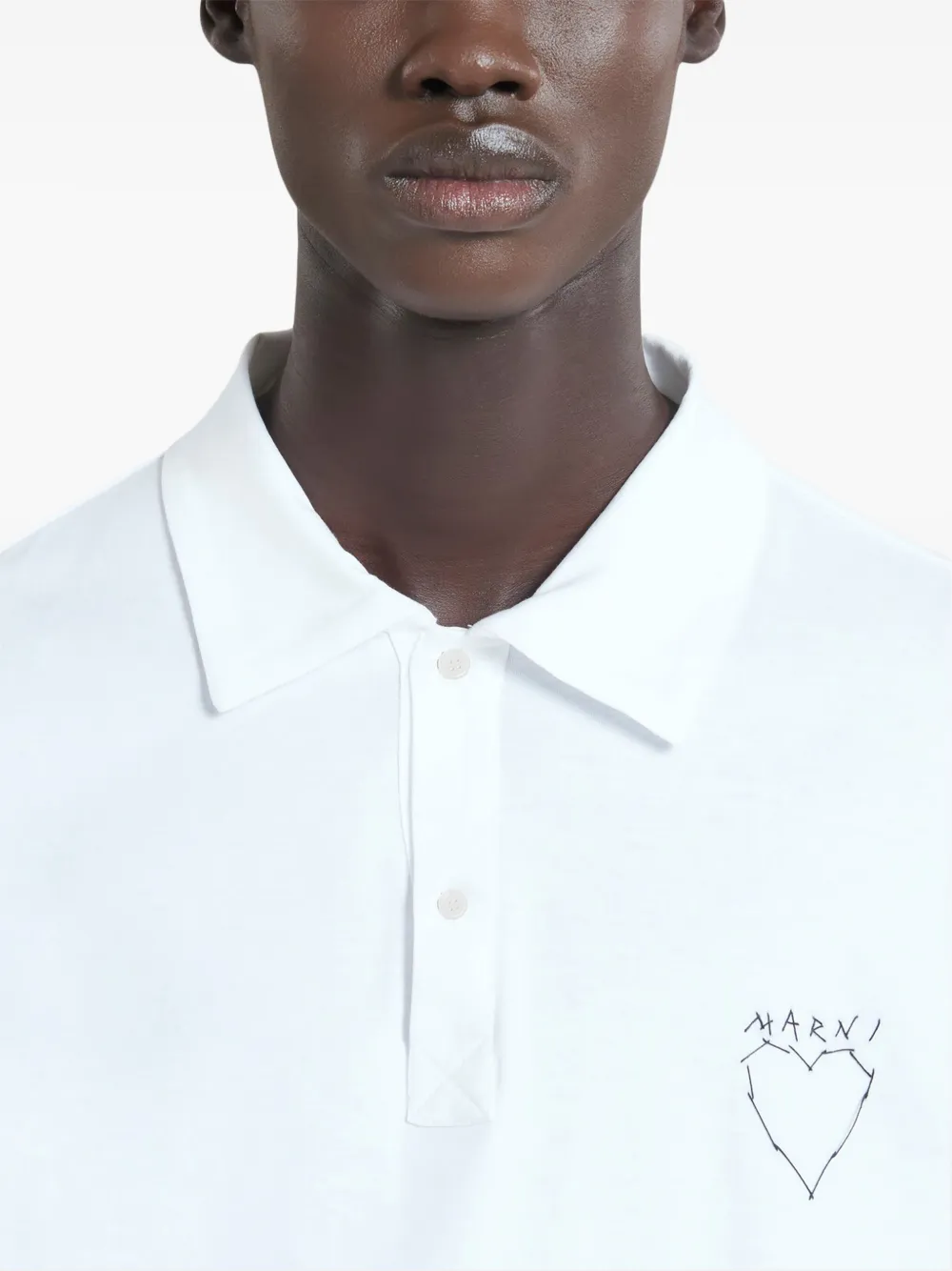 Marni Poloshirt met print Wit