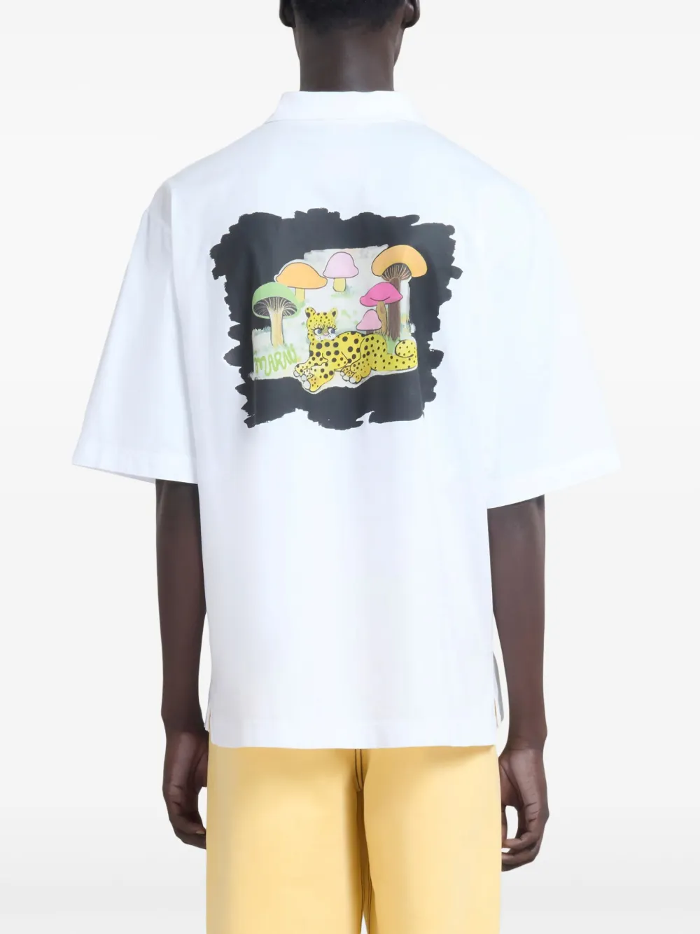 Marni Poloshirt met print Wit