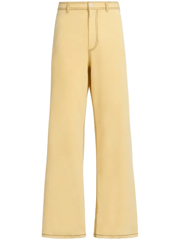 Marni コントラストステッチ パンツ | イエロー | FARFETCH JP