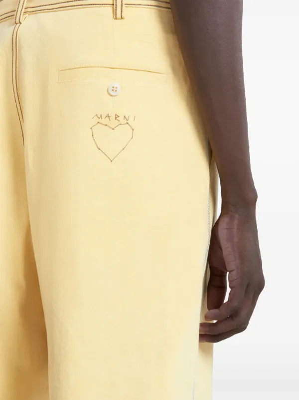 Marni コントラストステッチ パンツ | イエロー | FARFETCH JP