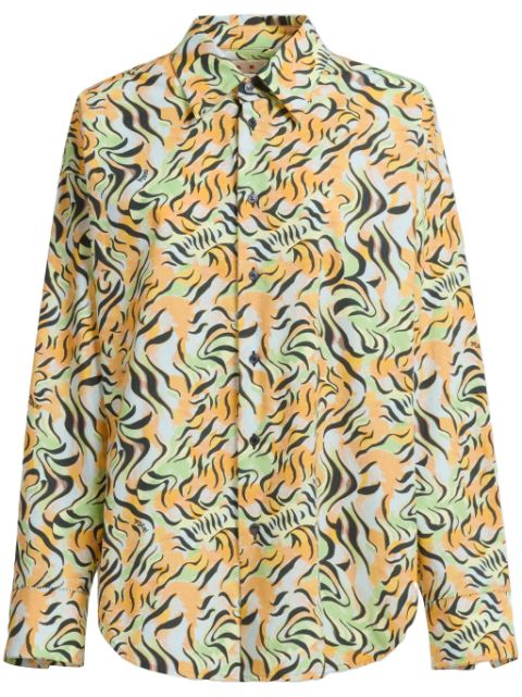 Marni abstract-print long-sleeve shirt Women