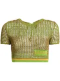 Marni crochet-knit cropped top - Green