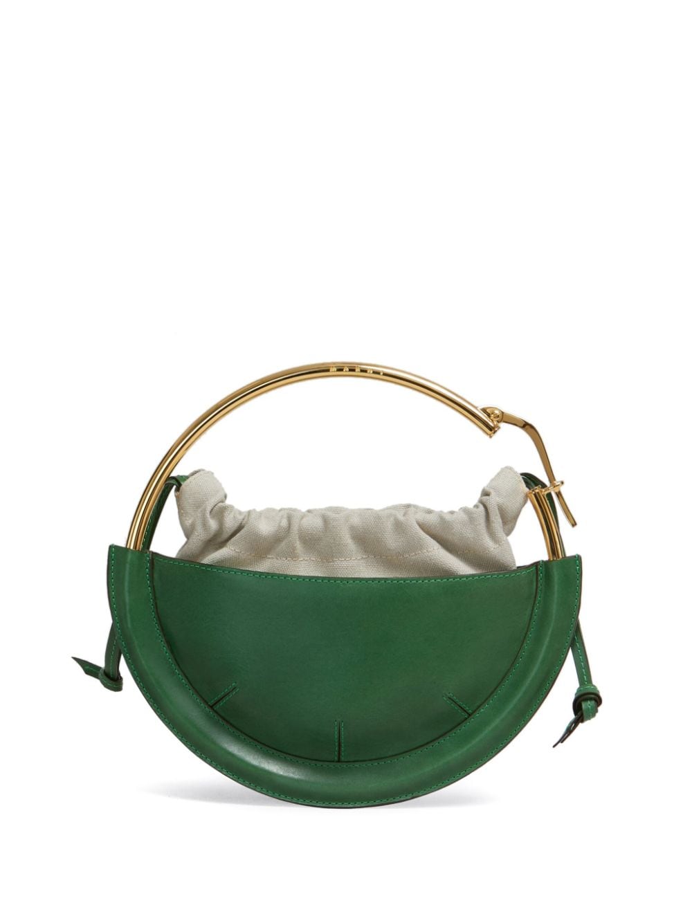 small leather bucket bag