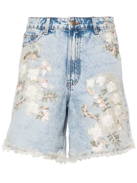 Loulou high-rise denim shorts