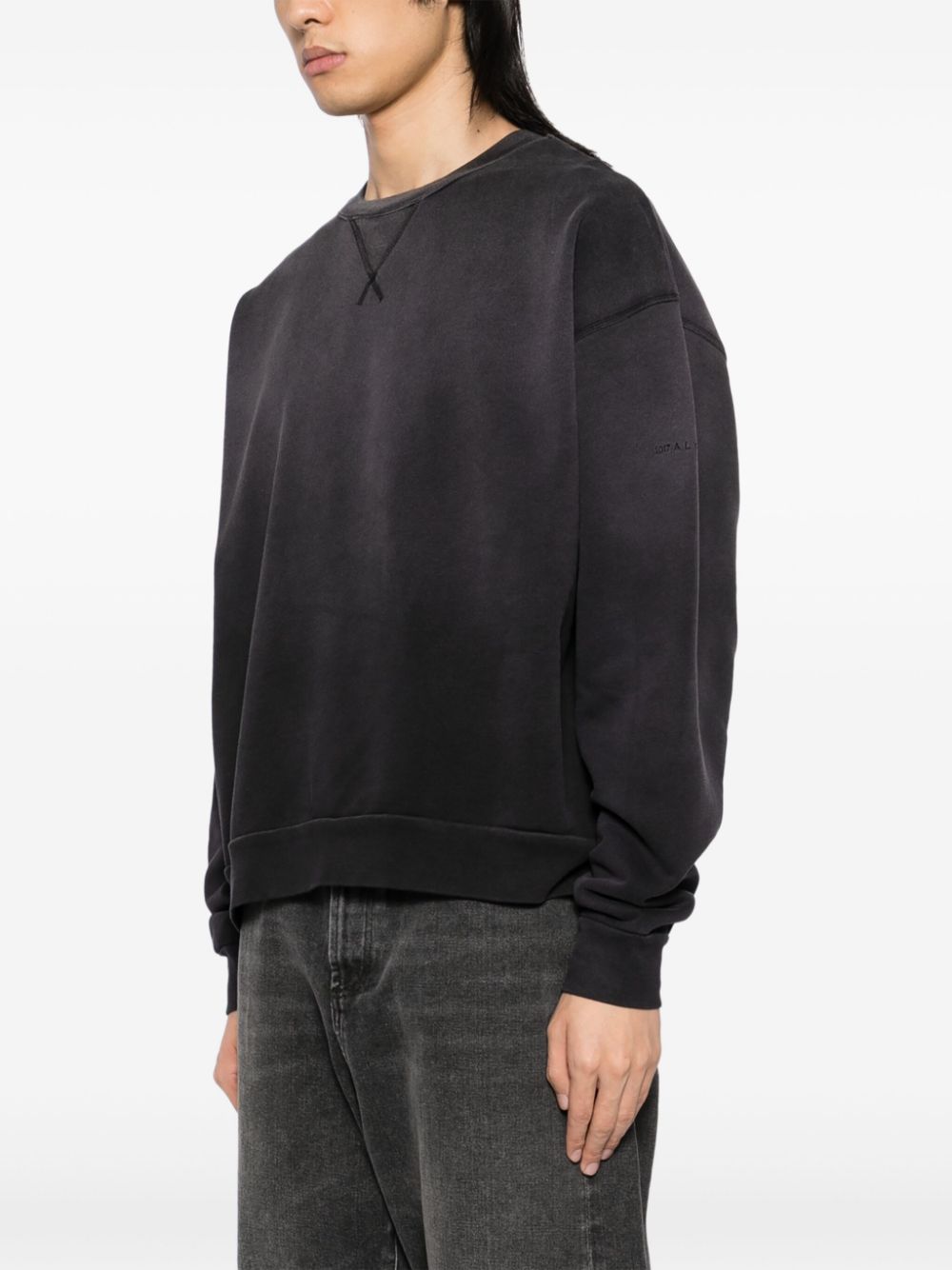 Shop Alyx Garment Dyed Crew Neck Sweatshirt In 灰色