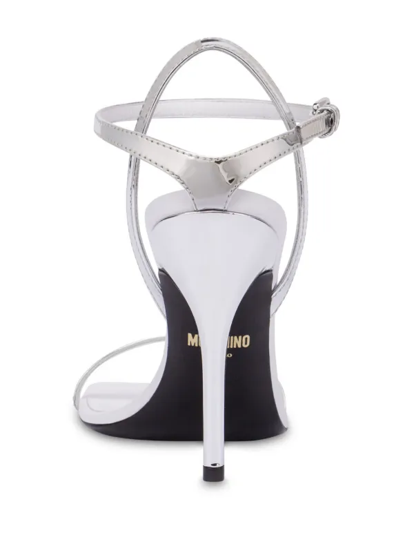 シューズ・サンダルその他 MOSCHINO COUTURE Woman Heeled sandals Silver MOSCHINO COUTURE Heeled sandals woman Moschino Couture