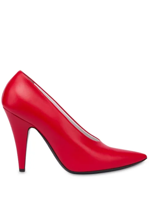 Moschino 100mm leather pumps