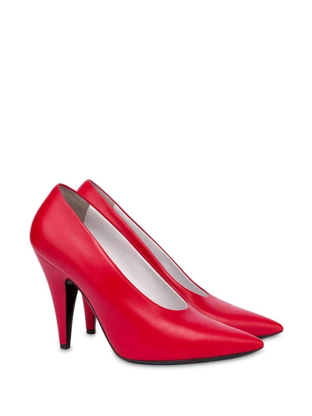 Moschino 100mm leather pumps Red