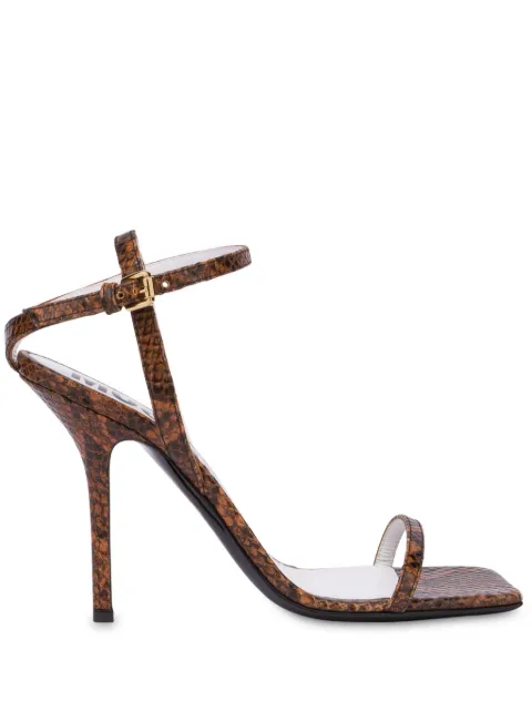Moschino python-print leather sandals