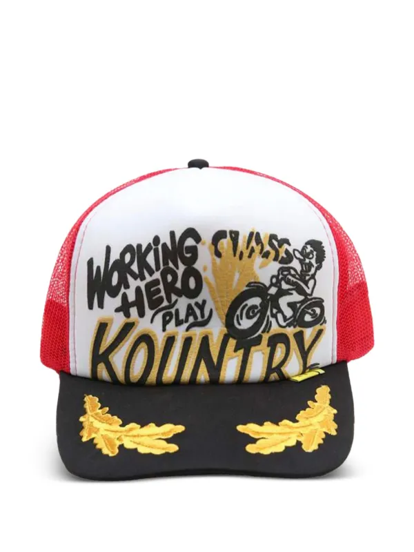 帽子 KAPITAL KOUNTRY TRUCKER HAT KAPITAL Kountry Pearl Clutcher Printed Canvas and Mesh