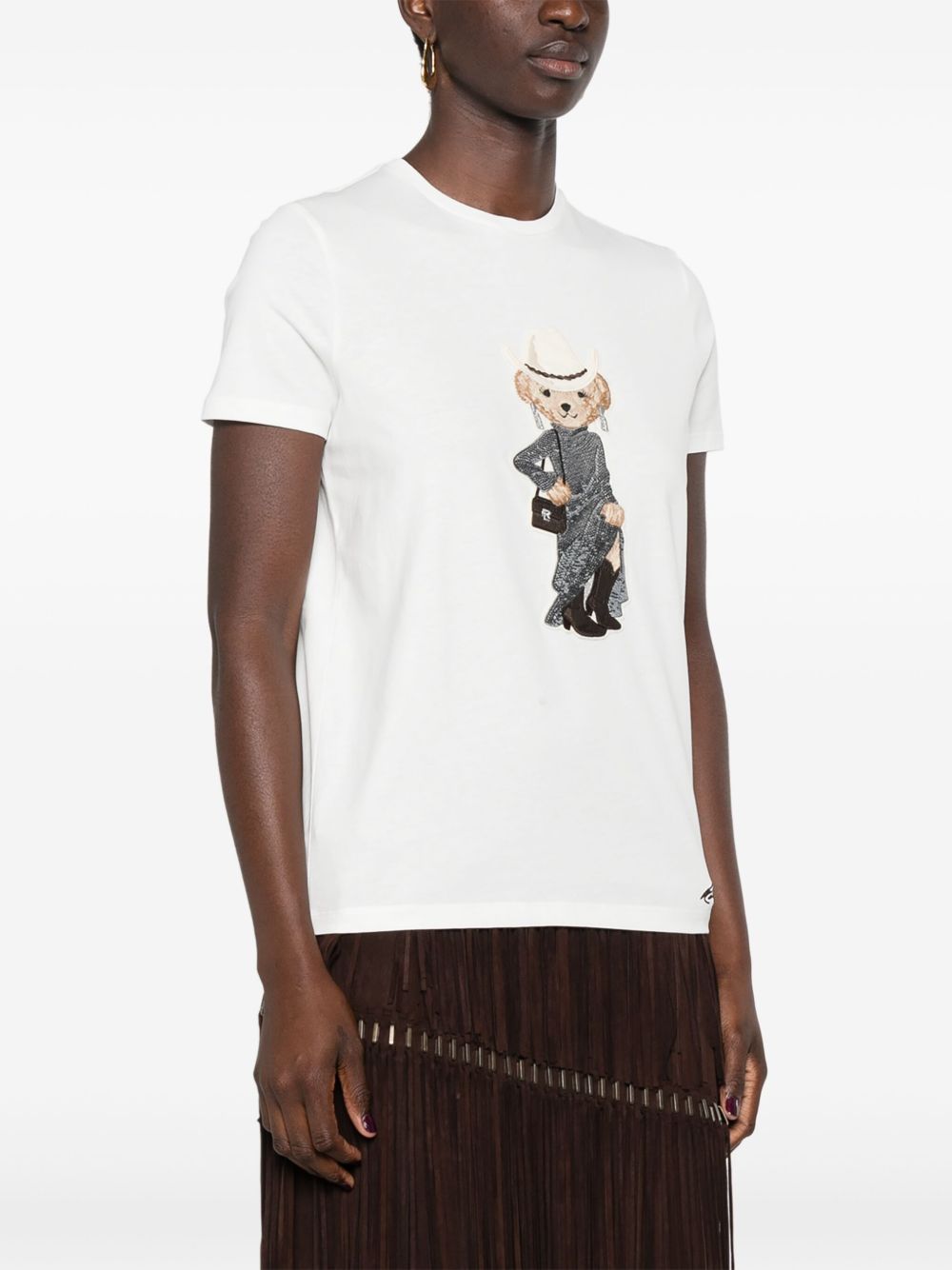 Ralph Lauren Collection Polo Bear-embroidered cotton T-shirt Women