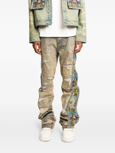 Who Decides War jeans con efecto envejecido