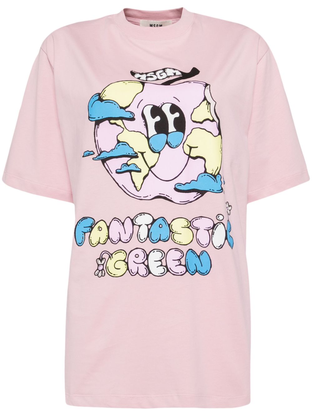 MSGM graphic print T-shirt - Pink