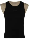 MSGM embroidered layered tank top - Black