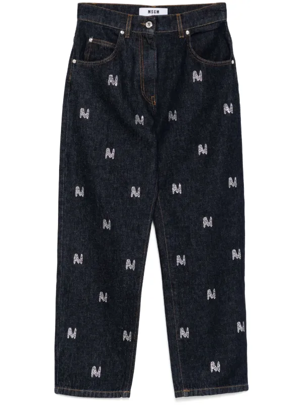 MSGM ビジュートリム ジーンズ | ブルー | FARFETCH JP