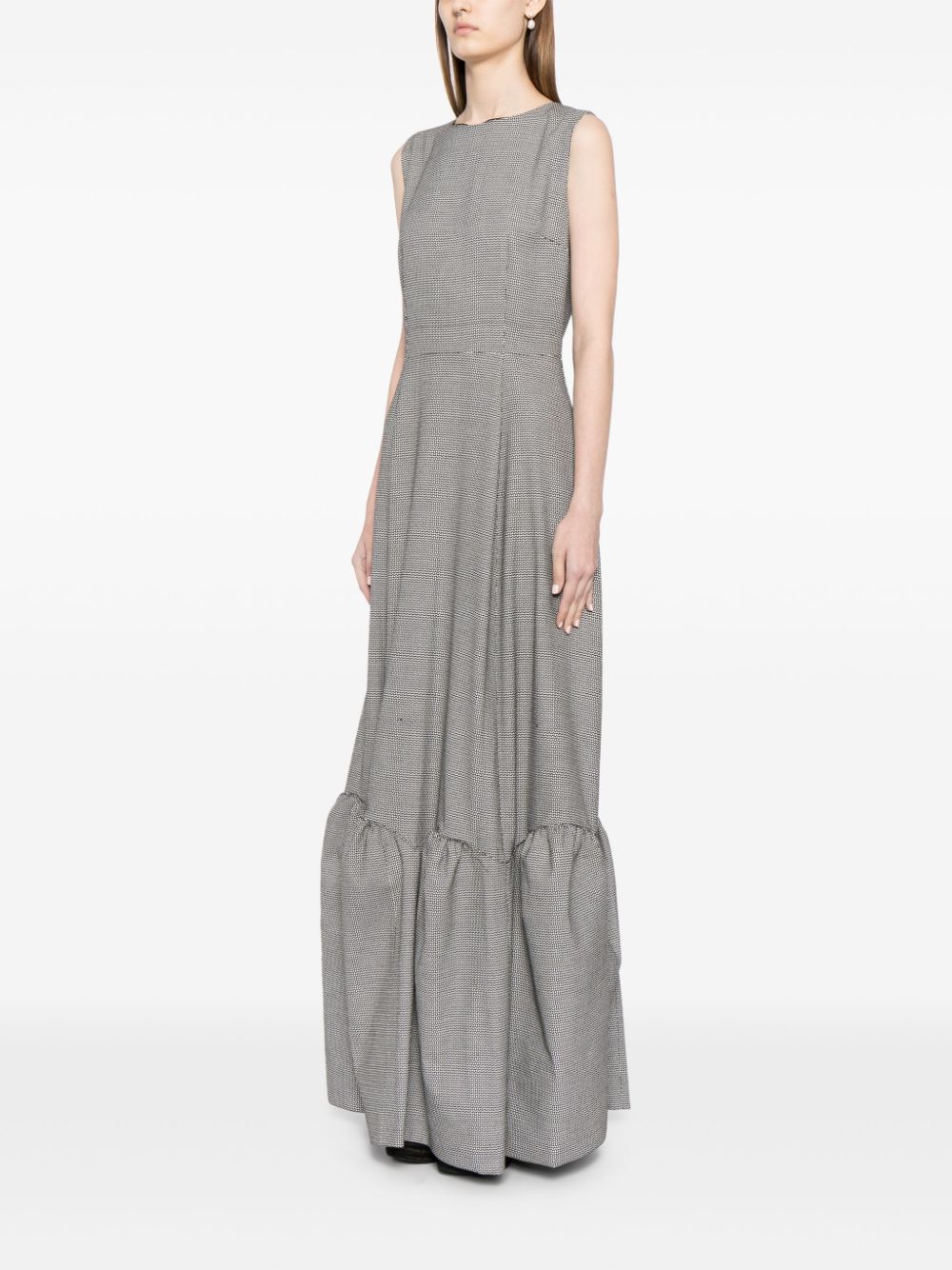 Shop Saiid Kobeisy Printed Gabardine Maxi Dress In Schwarz