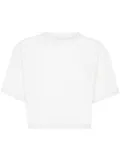 Plein Sport cropped crew-neck T-shirt - White