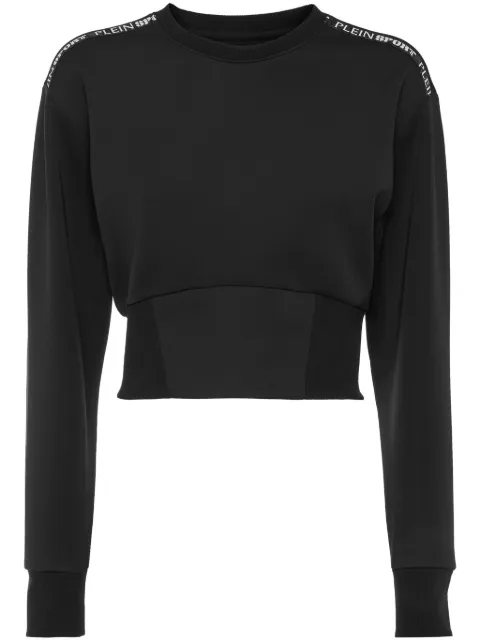 Plein Sport panelled cropped sweatshirt