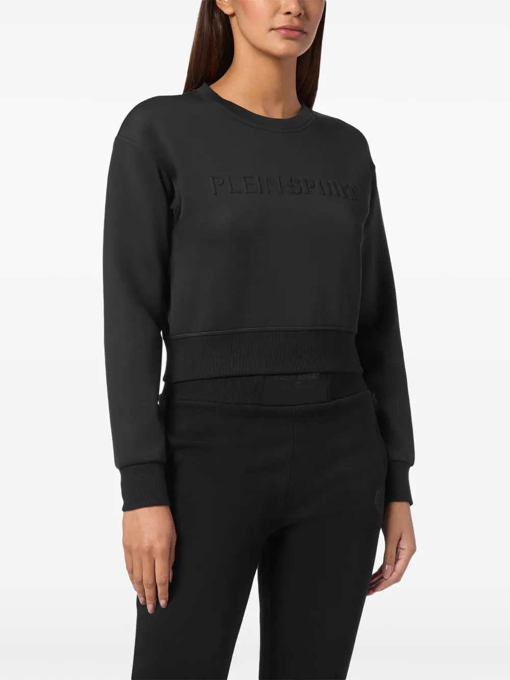 Plein Sport Sweater met geborduurd logo Zwart