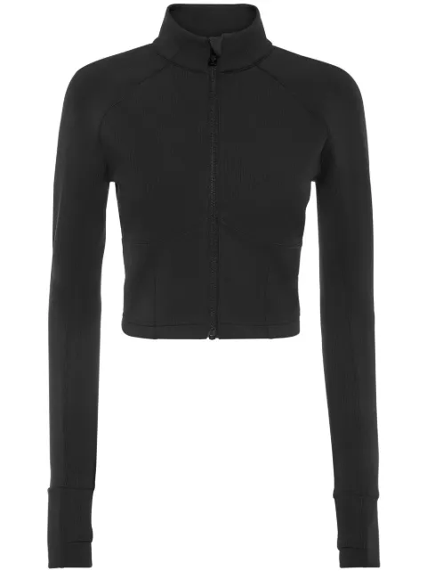 Plein Sport cropped zipped performance sweatshirt