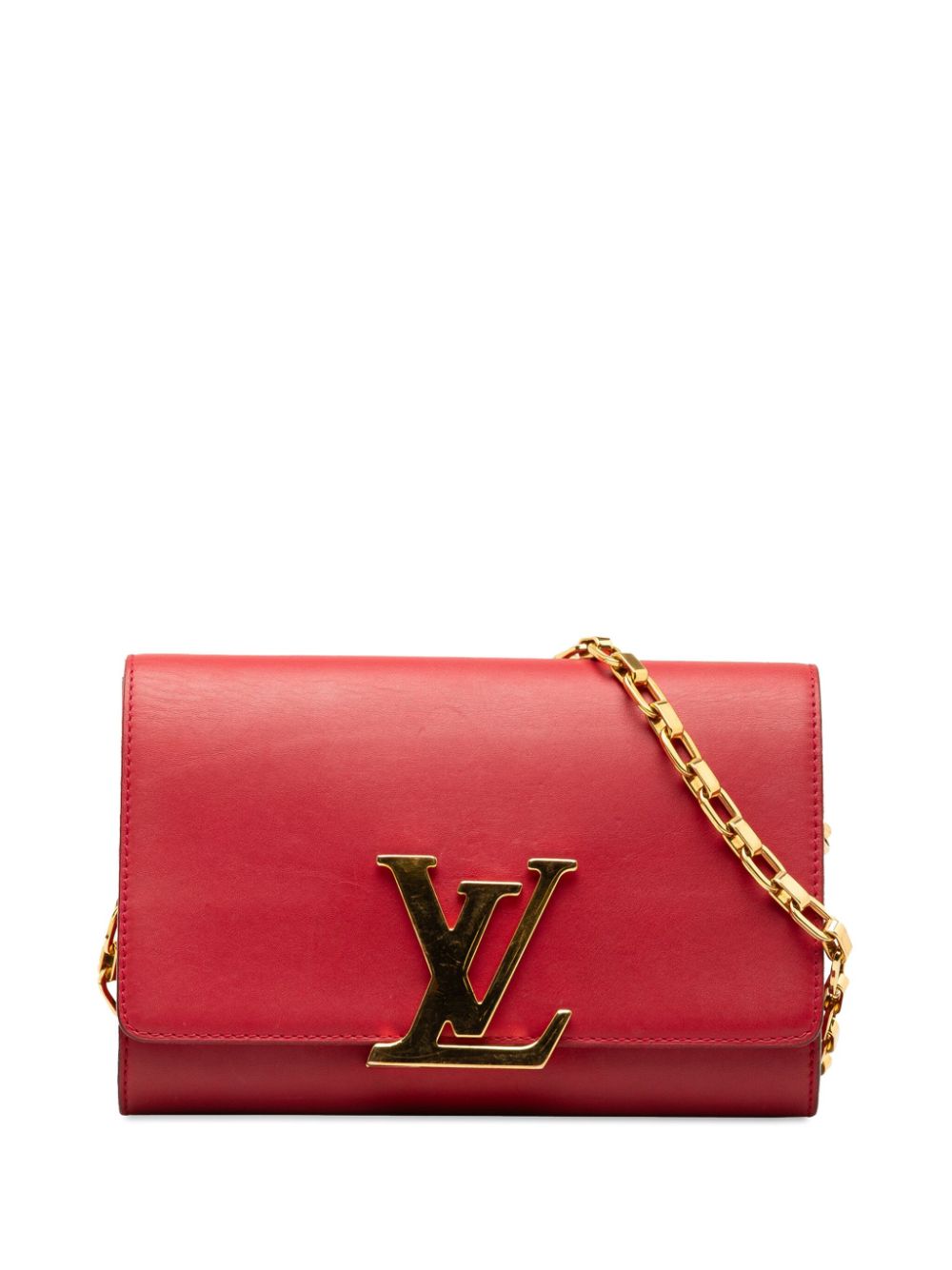 Pre-owned Louis Vuitton 2014 Louise Chain Gm Shoulder Bag In 红色