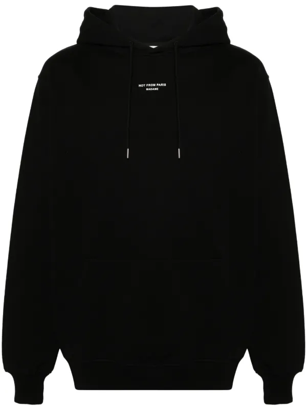 Black slogan hoodie online