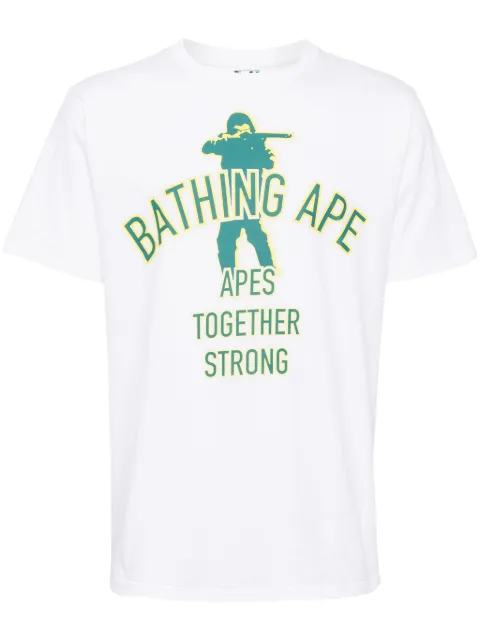 A BATHING APE® logo-print cotton T-shirt