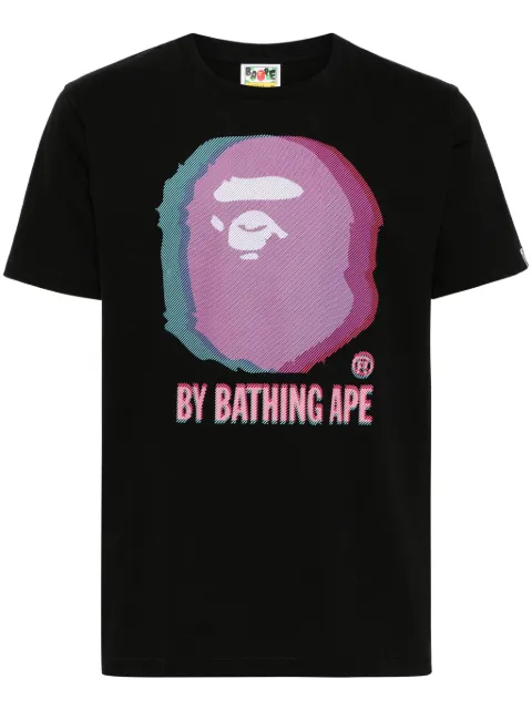 A BATHING APE® playera con logo estampado