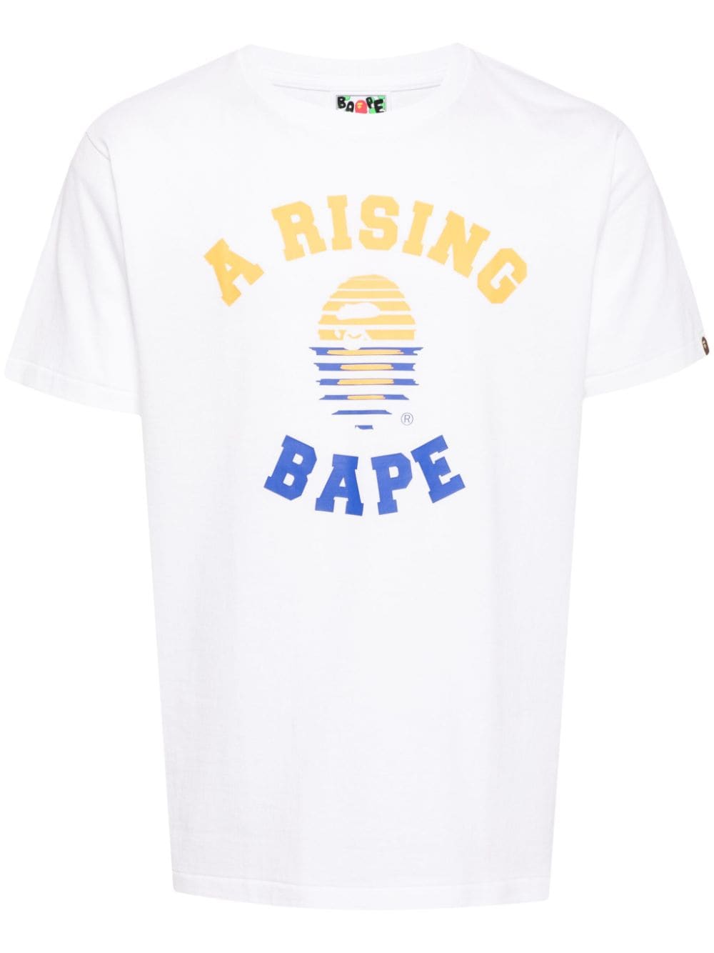 Shop A Bathing Ape Logo-print Cotton T-shirt In White