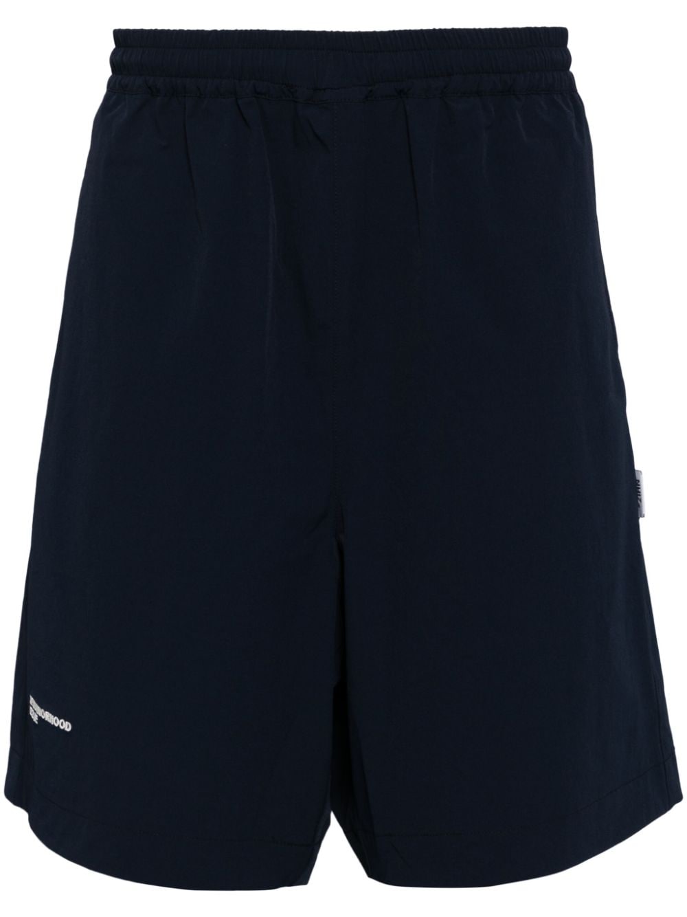 izzue x Neighborhood logo-tag track shorts - Blu