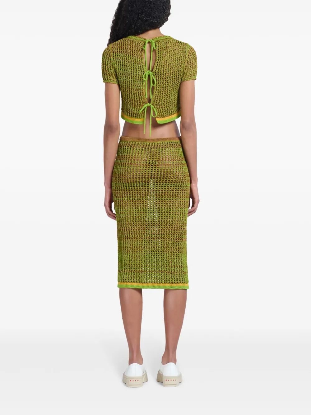 Marni Opengebreide rok Groen