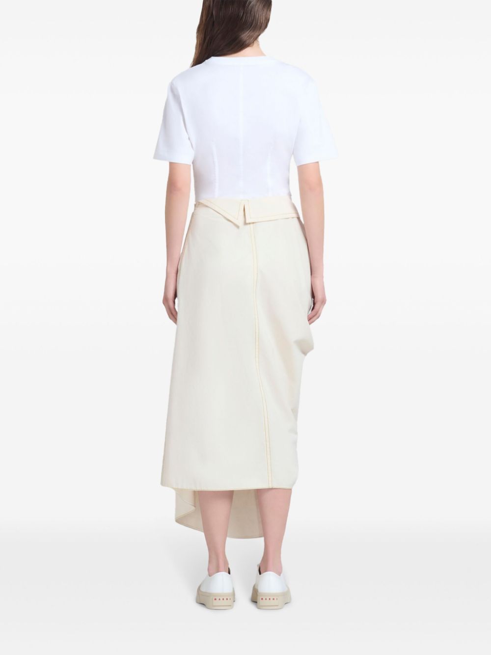 Cheap Marni asymmetric draped cotton skirt Women