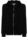 Almaz shoulder-pads cotton hoodie - Black