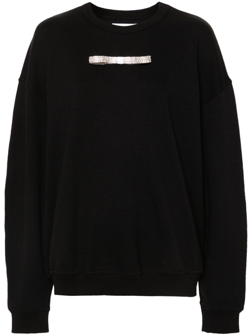 Loulou Bow-embellished Sweatshirt In Black