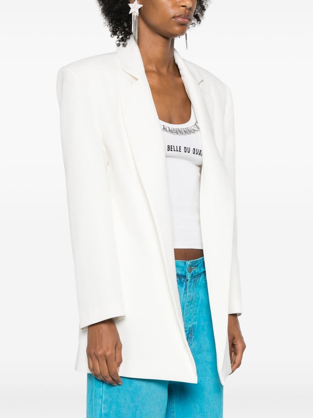 LOULOU OPEN SILK BLAZER 