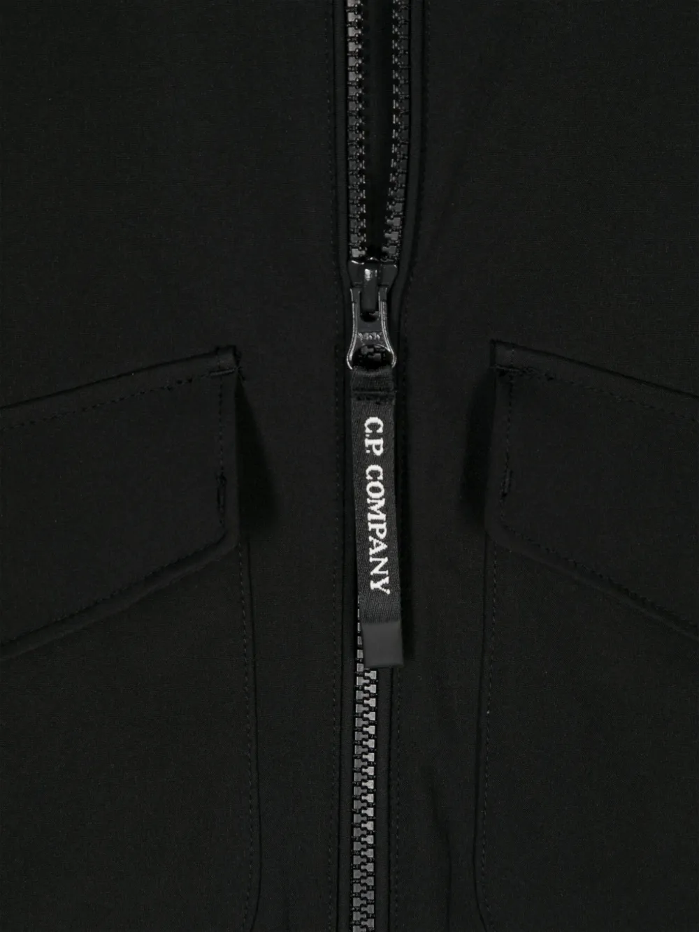 Shop C.p. Company Lens-detail Zip-up Jacket In Black