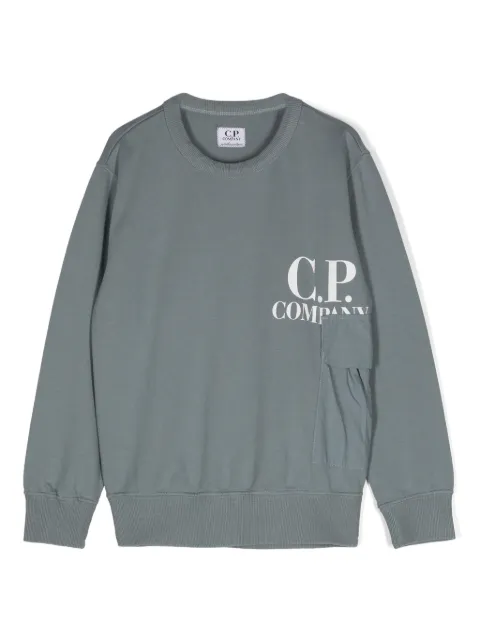 C.P. Company Kids logo-print cotton sweatshirt