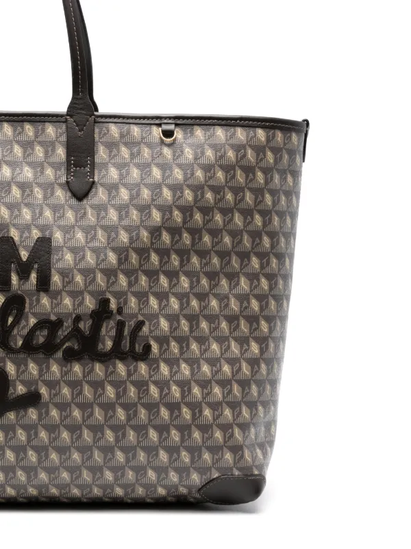 Anya Hindmarch I Am A Plastic Bag Motif Tote Bag | Brown