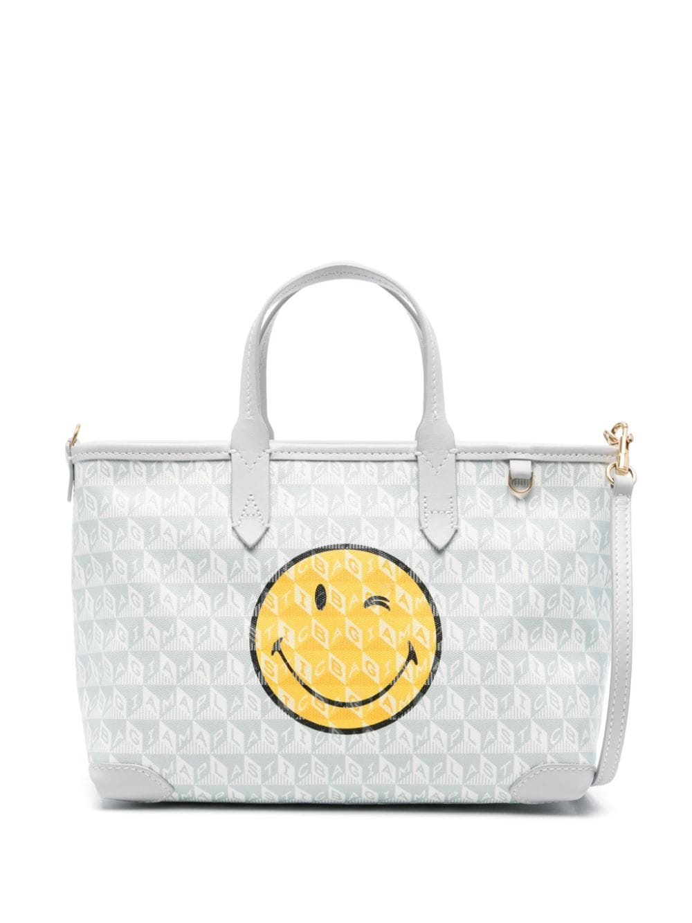 Shop Anya Hindmarch Mini I Am A Plastic Bag Tote Bag In White