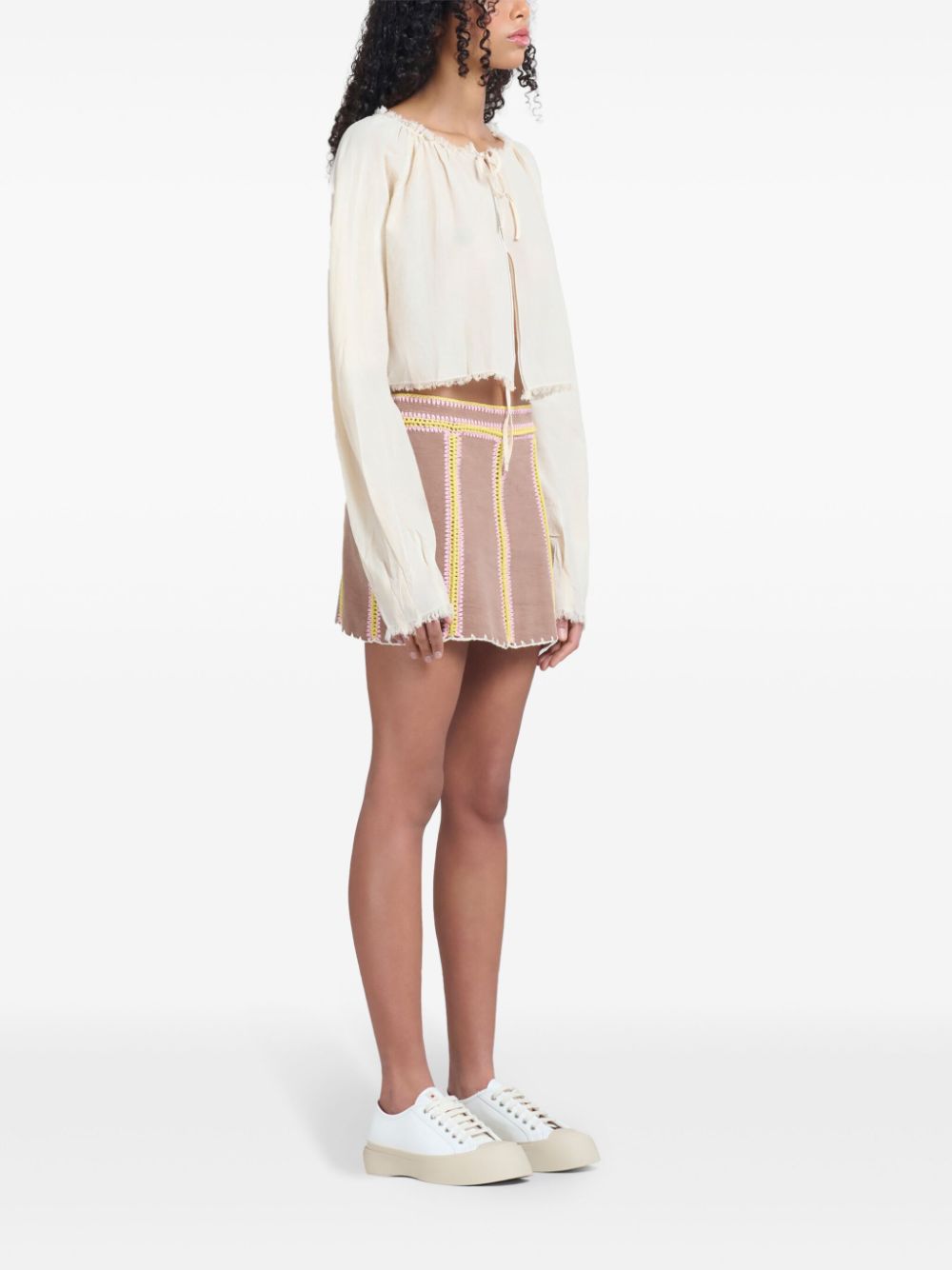 Marni crochet-detailing mini skirt Women