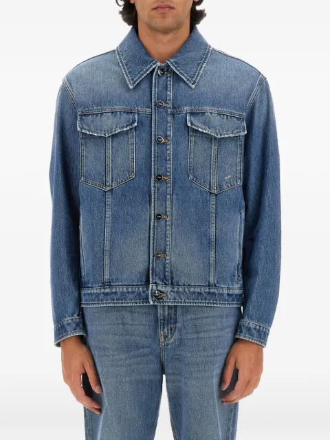 FENDI chamarra de mezclilla con botones