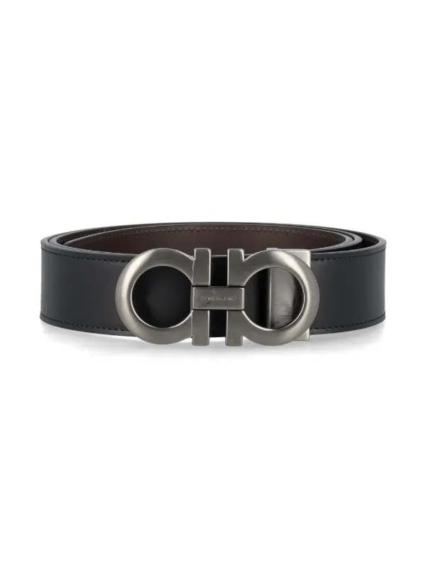 Ferragamo Gancini Leather Belt | Black | FARFETCH