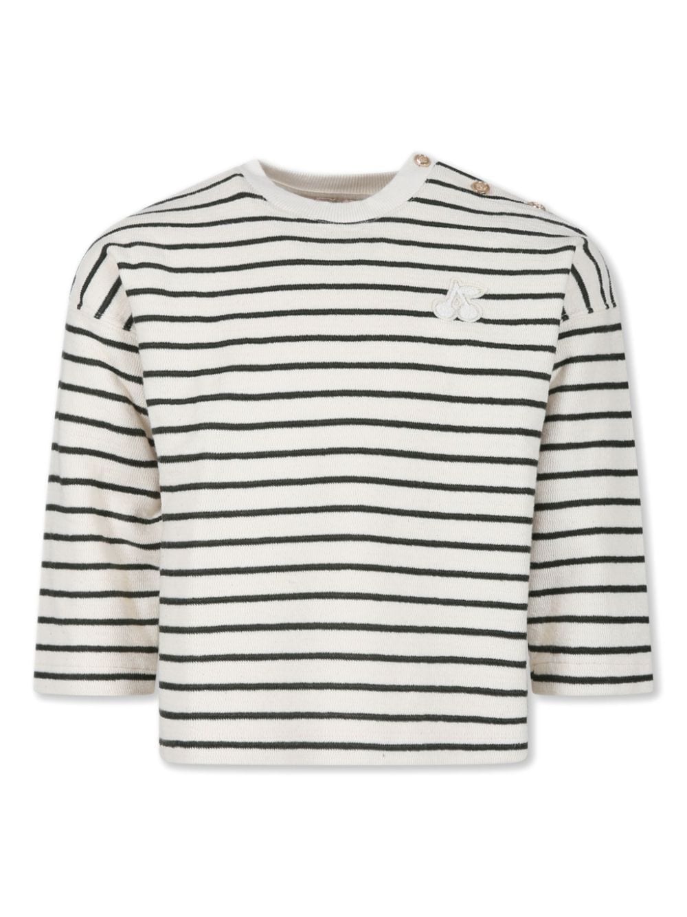 Bonpoint striped knitted jumper Wit
