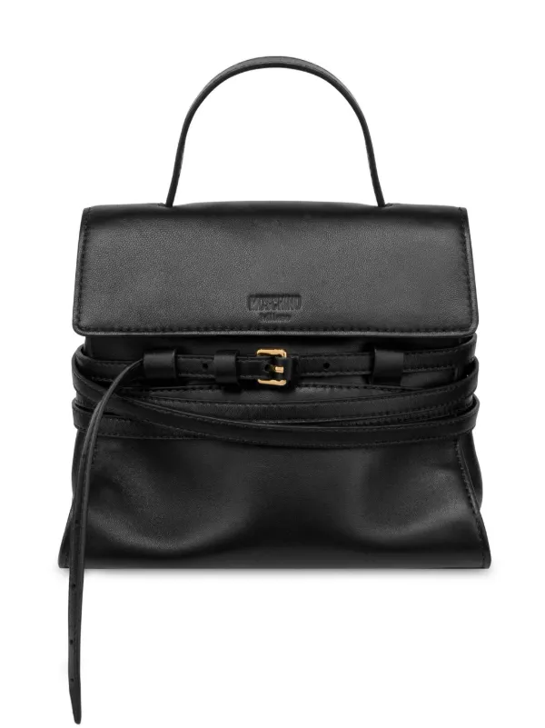 【関税&送料込】Moschino Tie Me Shoulder Bag Moschino Tie Me ショルダーバッグ | ブラック | FARFETCH JP