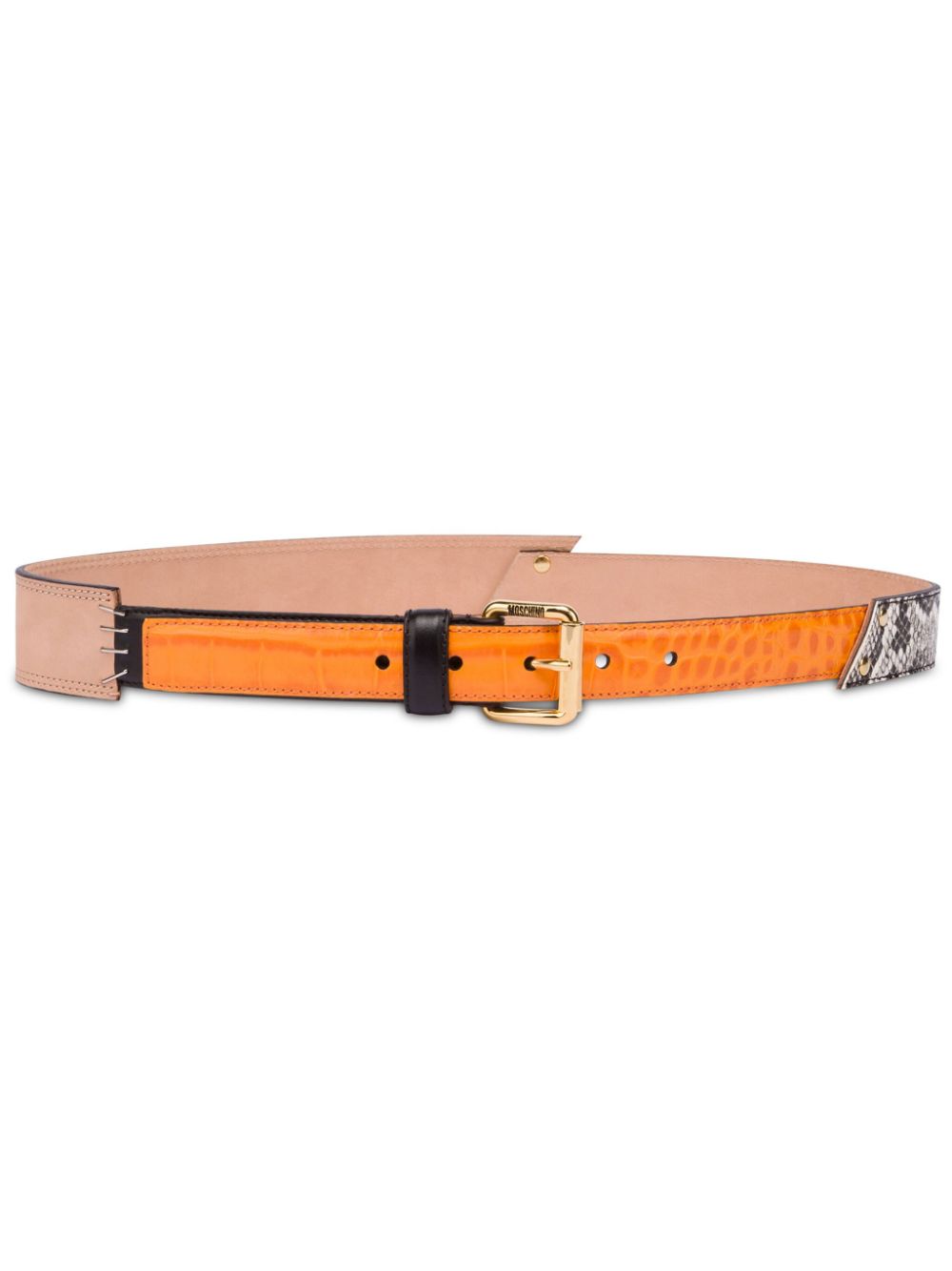 Moschino patchwork belt - 1888 - Grigio